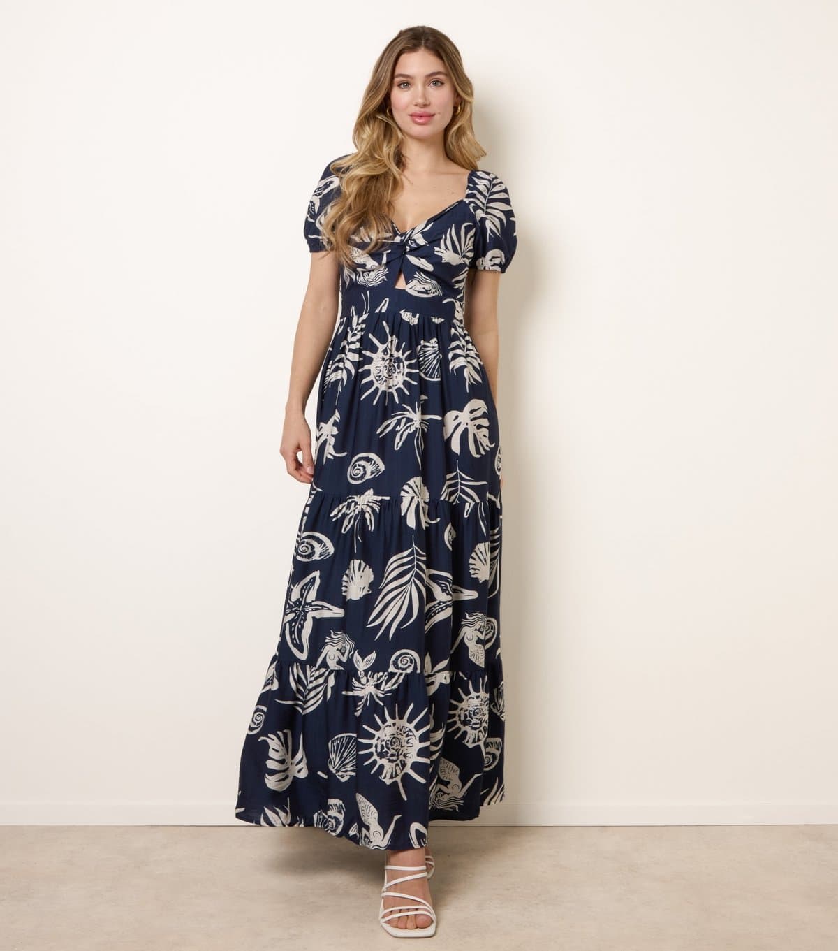 Blue Vanilla Women's Navy Mermaid Print Maxi Dress Blue Vanilla New Look