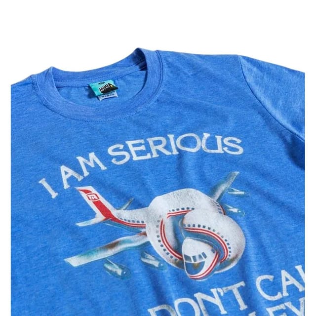 Airplane Airplane Men's Slogan T-Shirt in Blue - 2