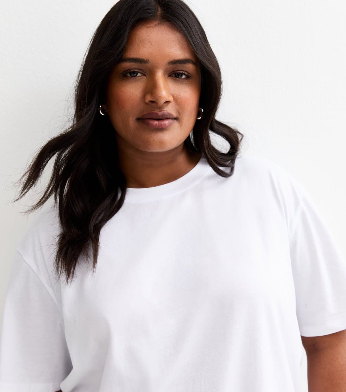 New Look Women's Plus Size White Oversized T-Shirt Curves New Look