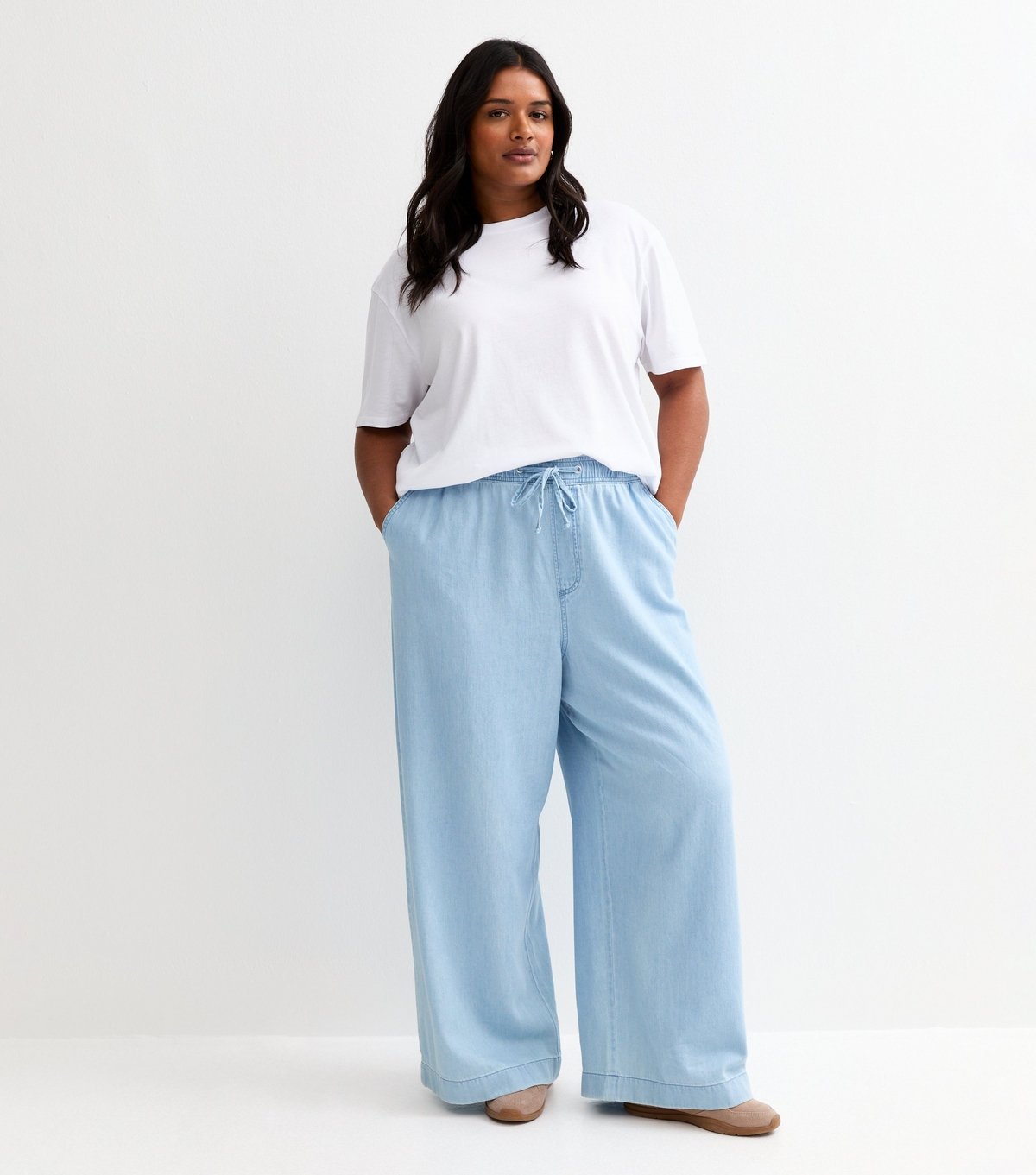 New Look Women's Plus Size White Oversized T-Shirt Curves New Look - 3