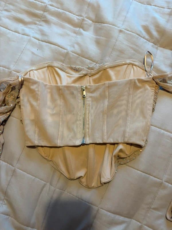 Bershka Breaks embellished crop top size S