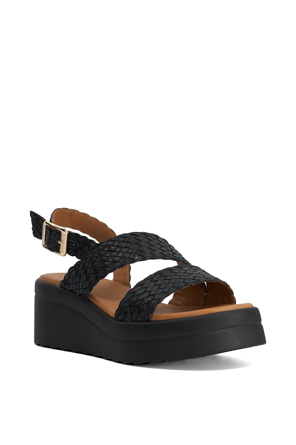 Dune London Dune London Women's Wide Fit 'Kerbie' Leather Wedges in Black - 2