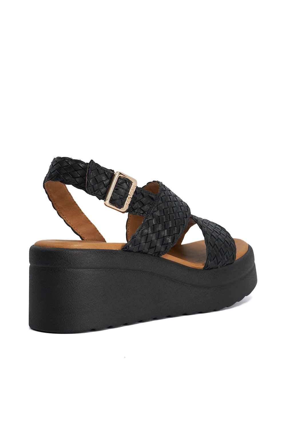 Dune London Dune London Women's Wide Fit 'Kerbie' Leather Wedges in Black - 3