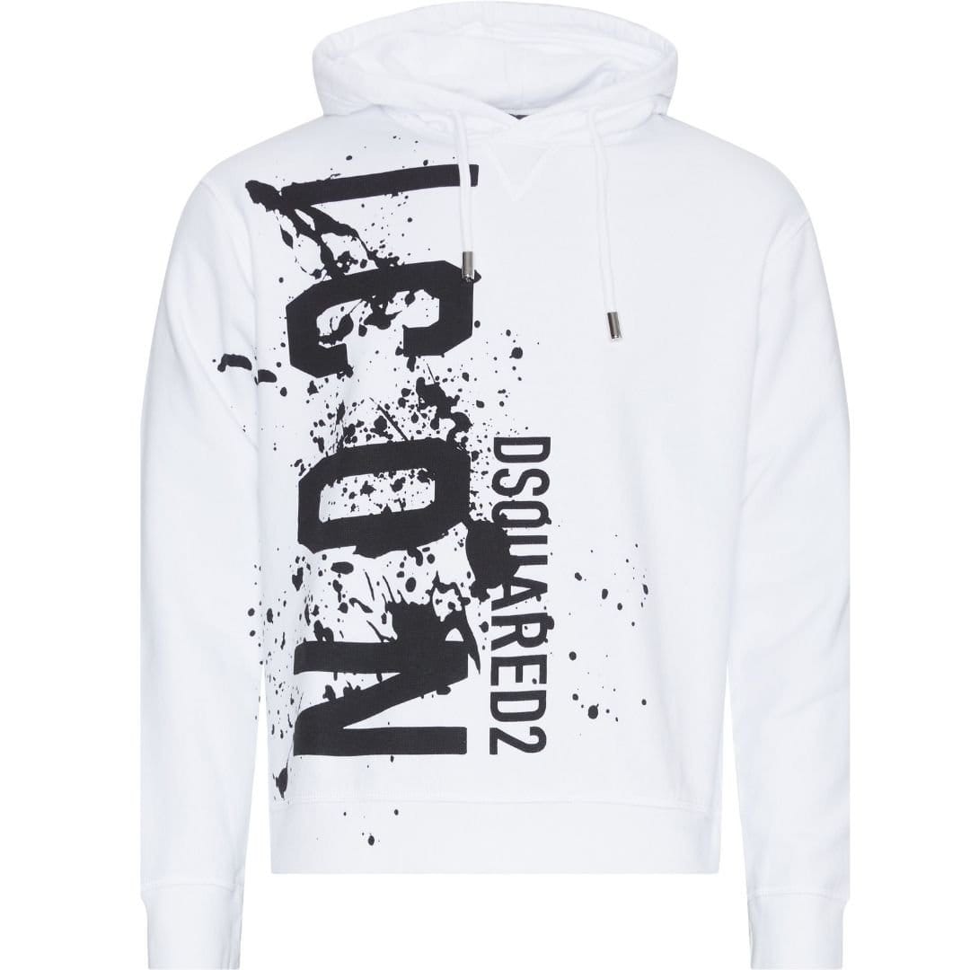 Dsquared2 Dsquared2 Men's Cool Fit Icon Splash Logo White Hoodie� - 1