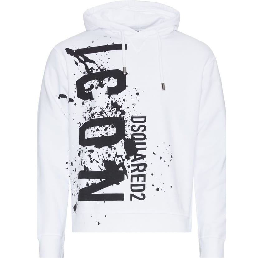 Dsquared2 Dsquared2 Men's Cool Fit Icon Splash Logo White Hoodie� - 1