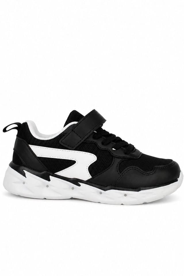 JCDees JCDees Men's Touch Fastening Light Up Trainers in Jet Black - 2