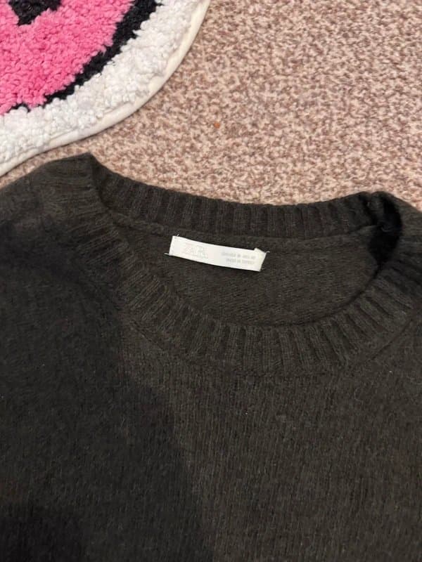 Zara Zara Knitted Jumper - Khaki / Dark Green - M