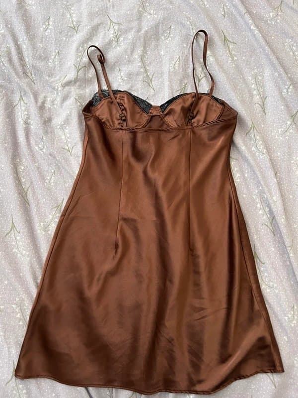 Topshop Topshop brown dress
