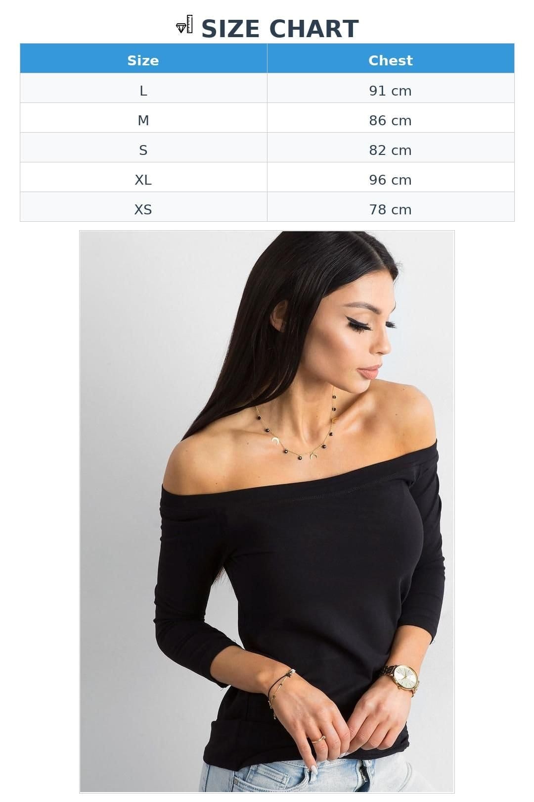 Love Lace Love Lace Women's Spanish Style Blouse with 3/4 Sleeves in Black - 4