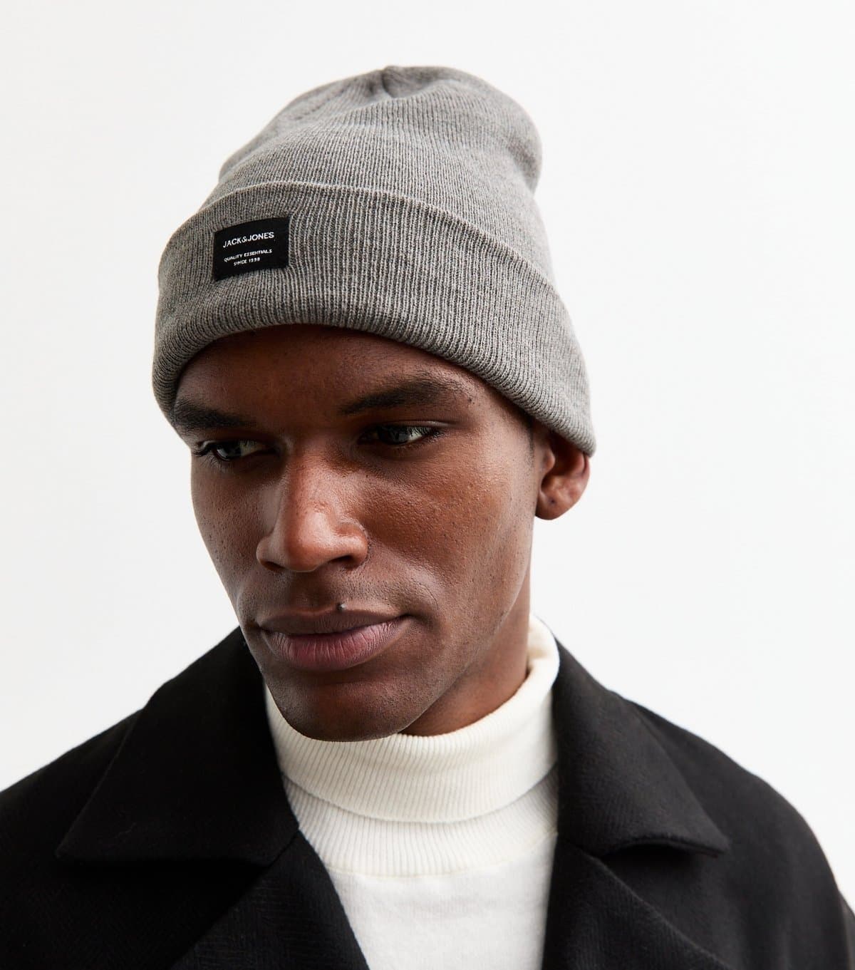 jack & jones Men's Grey Knit Beanie Hat Jack & Jones New Look