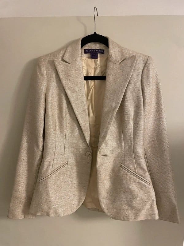 Ralph Lauren Silver Wool Blazer