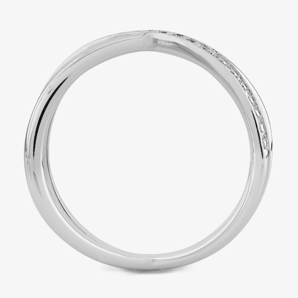 Rosa Lea Rosa Lea Women's Double Crossover Half-Eternity Ring BJ-R2786C 58 in Silver - 3