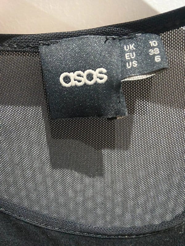 ASOS Black Sheer Mesh Top