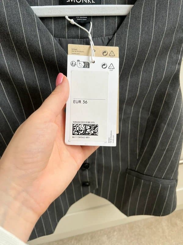 Monki Monki Grey Pinstripe waistcoat