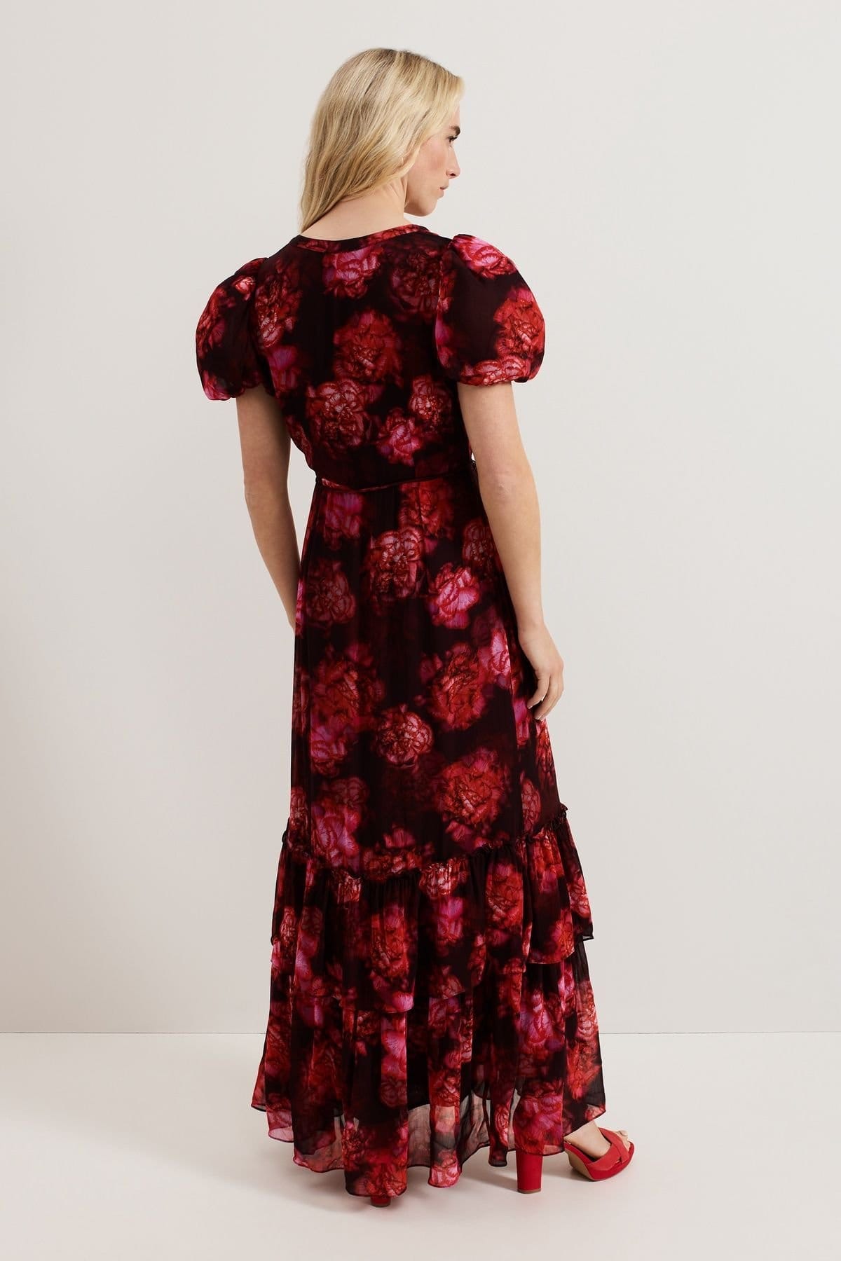 Phase Eight Phase Eight Women's Amaris Floral Dress in Wine - 4