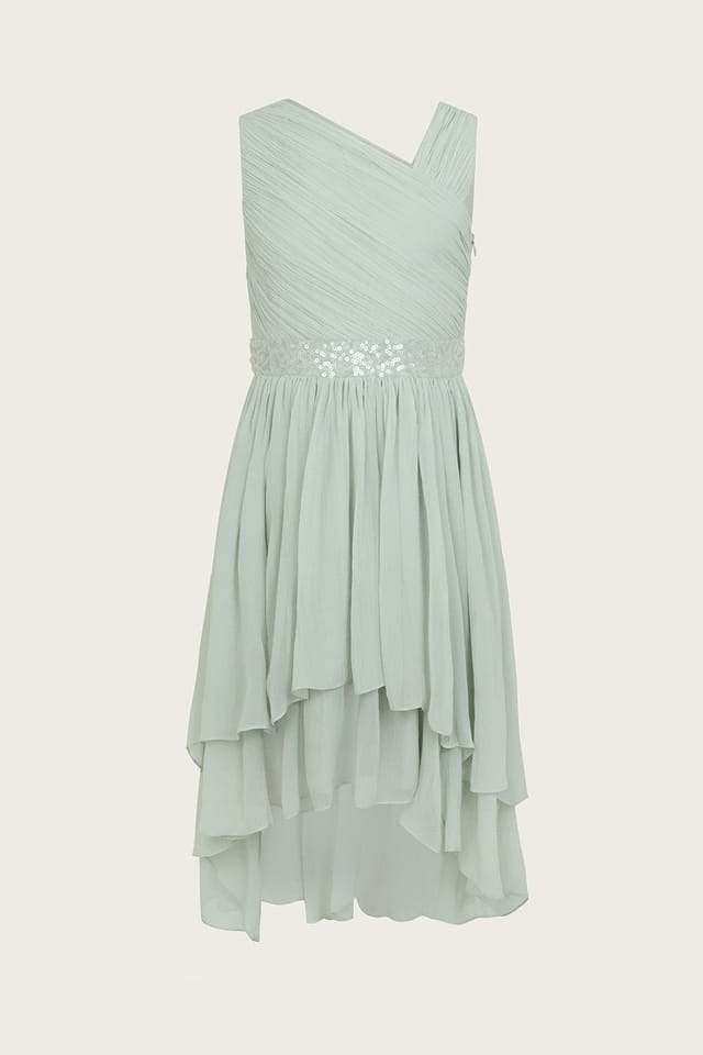 Monsoon Monsoon Women's Abigail One-Shoulder Prom Dress Blue in Green - 2