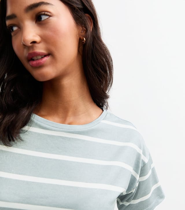 New Look Women's Grey Striped Long Pyjama Set New Look - 3