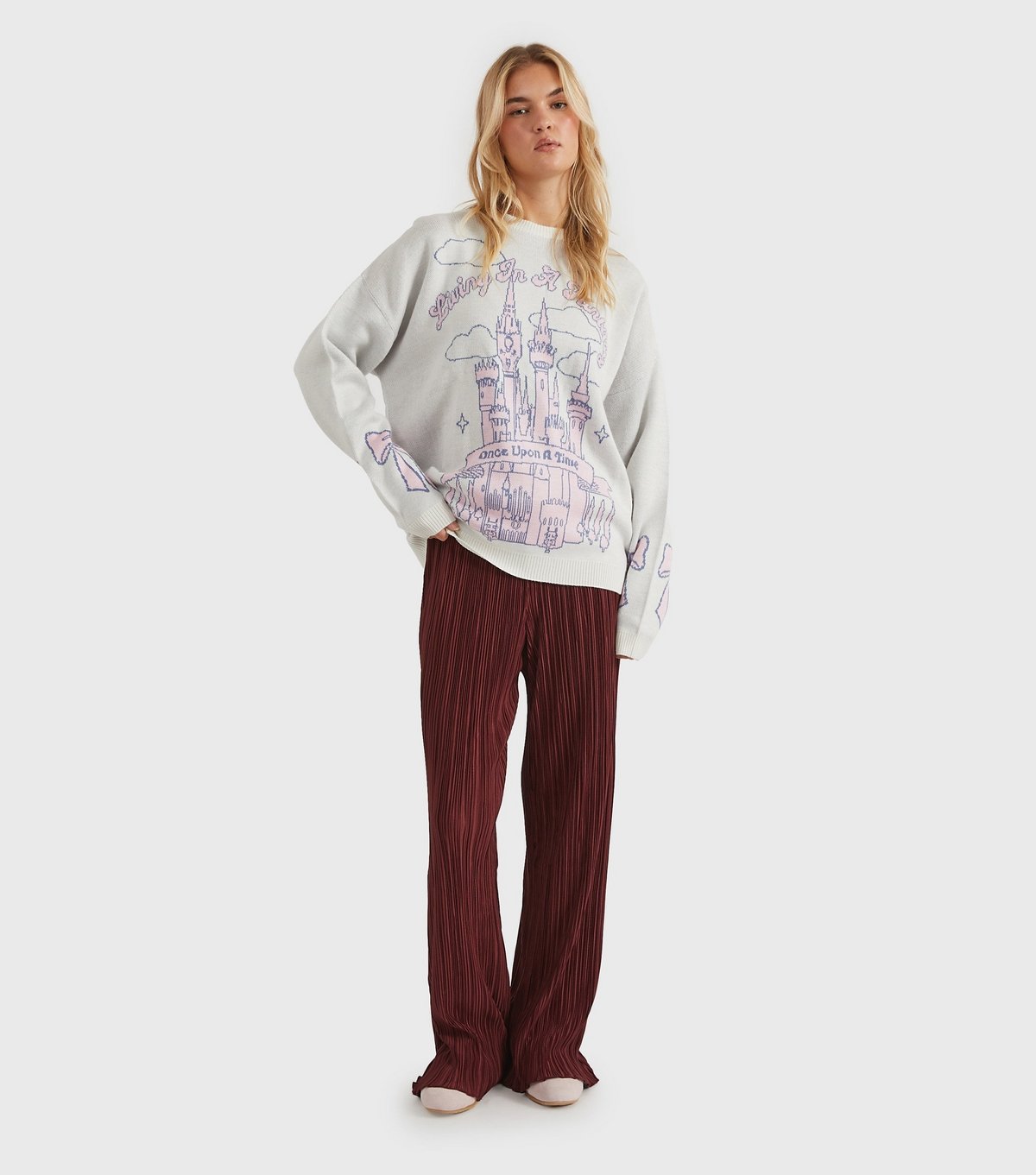 Skinnydip Women's Grey Disney Fantasy Knit Jumper Skinnydip New Look - 2