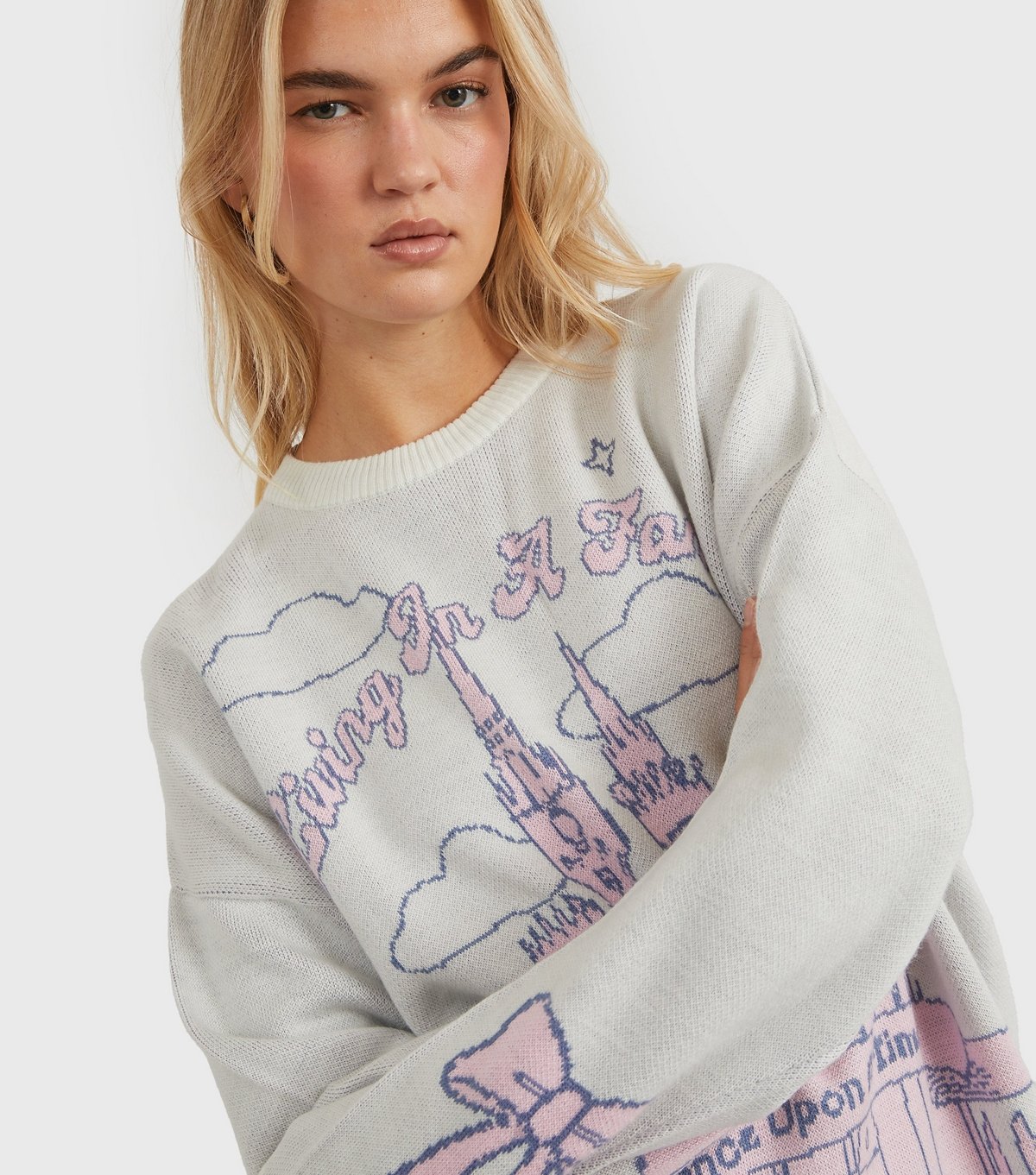 Skinnydip Women's Grey Disney Fantasy Knit Jumper Skinnydip New Look - 3