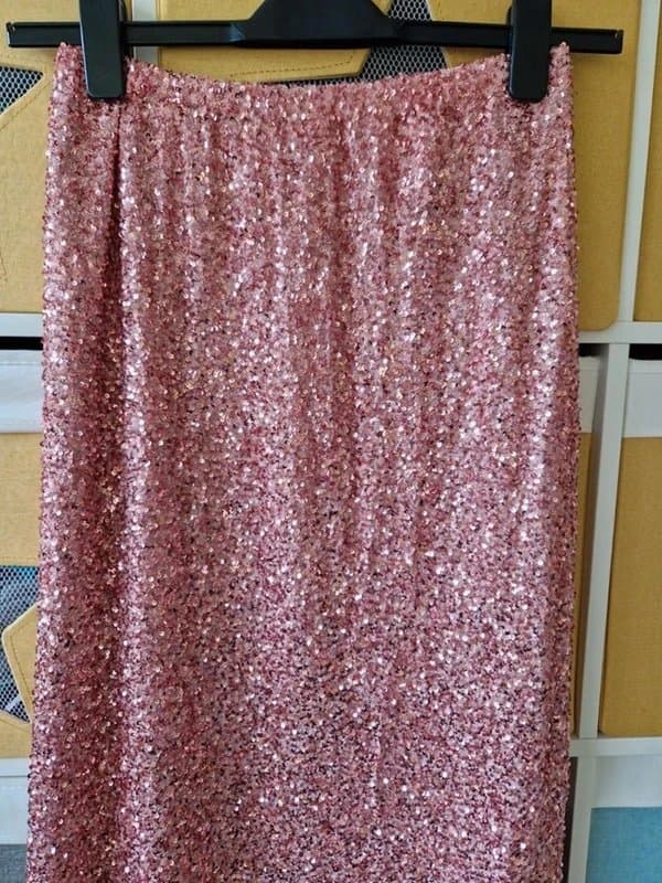 Never Fully Dressed Never fully dressed women's pink sequin Dorris skirt size 10