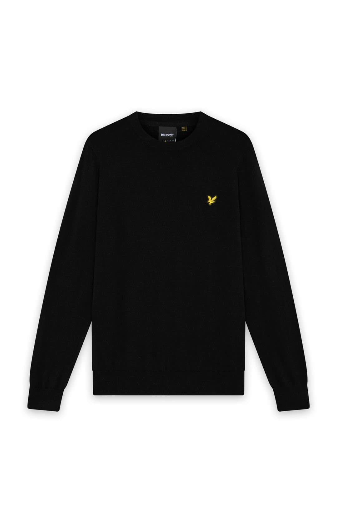 Lyle & Scott Lyle & Scott Men's Cotton Merino Crew Neck Jumper Jet Black
