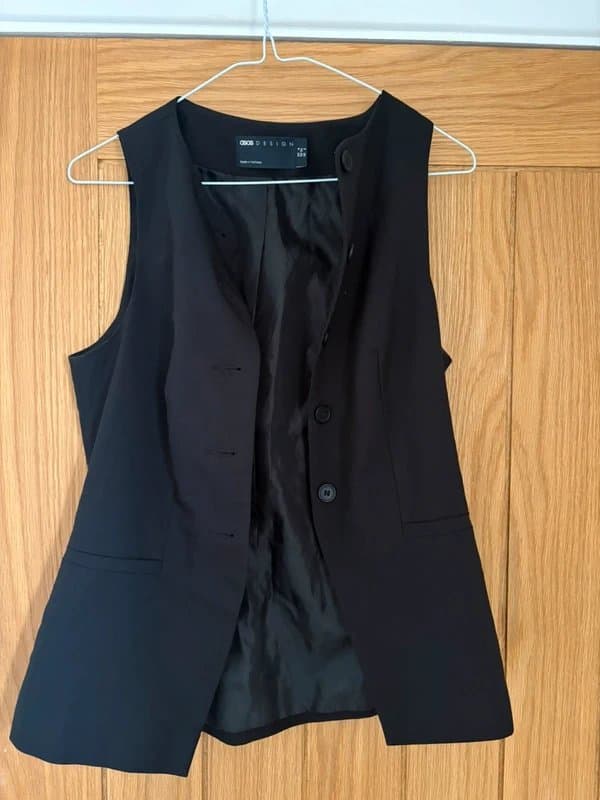 ASOS Design asos black waistcoat