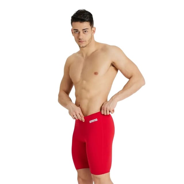 Arena Arena Men's Solid Jammer Shorts in Red - 3