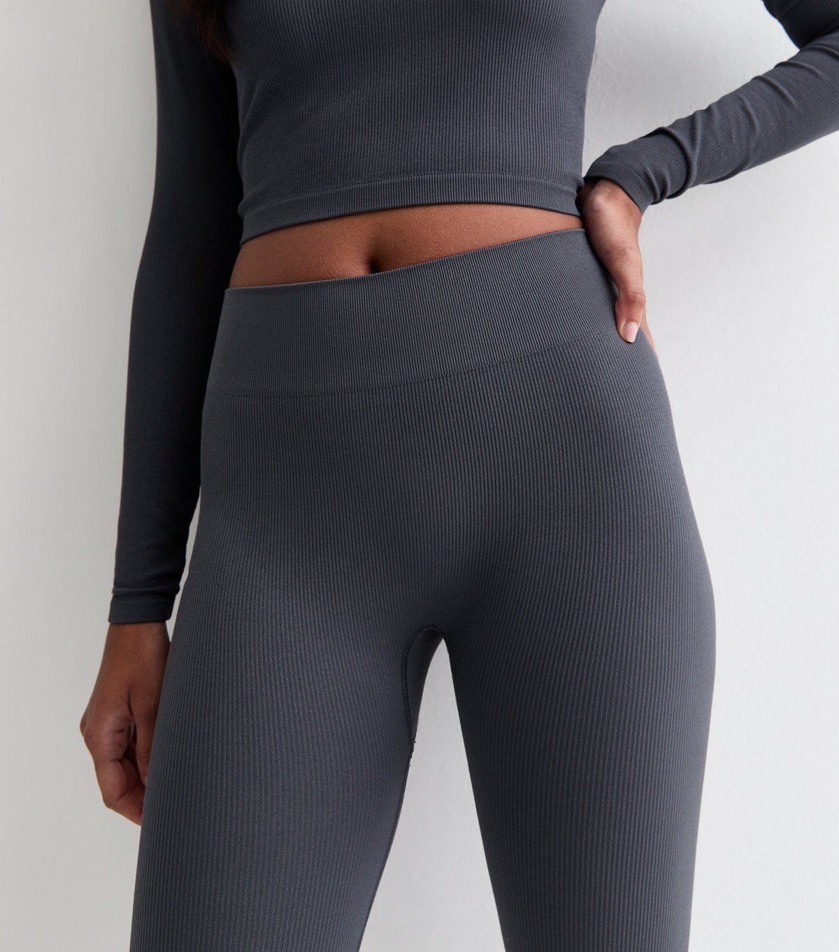 New Look Women's Dark Grey Seamless Leggings New Look - 2