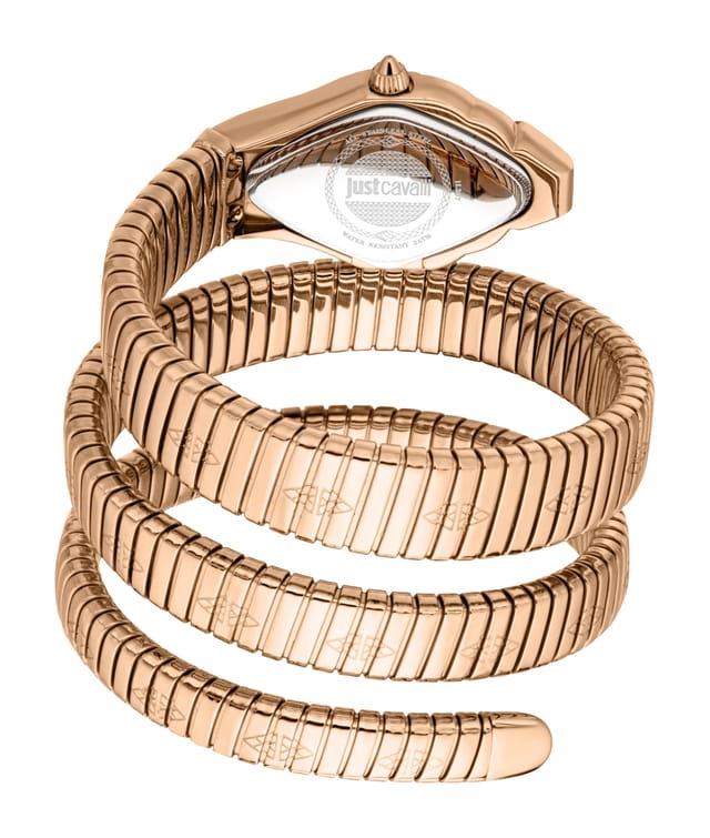 Just Cavalli Just Cavalli Women's Snake Watch Rose Gold Case Light Pink Dial RG SS Bracelet - 2