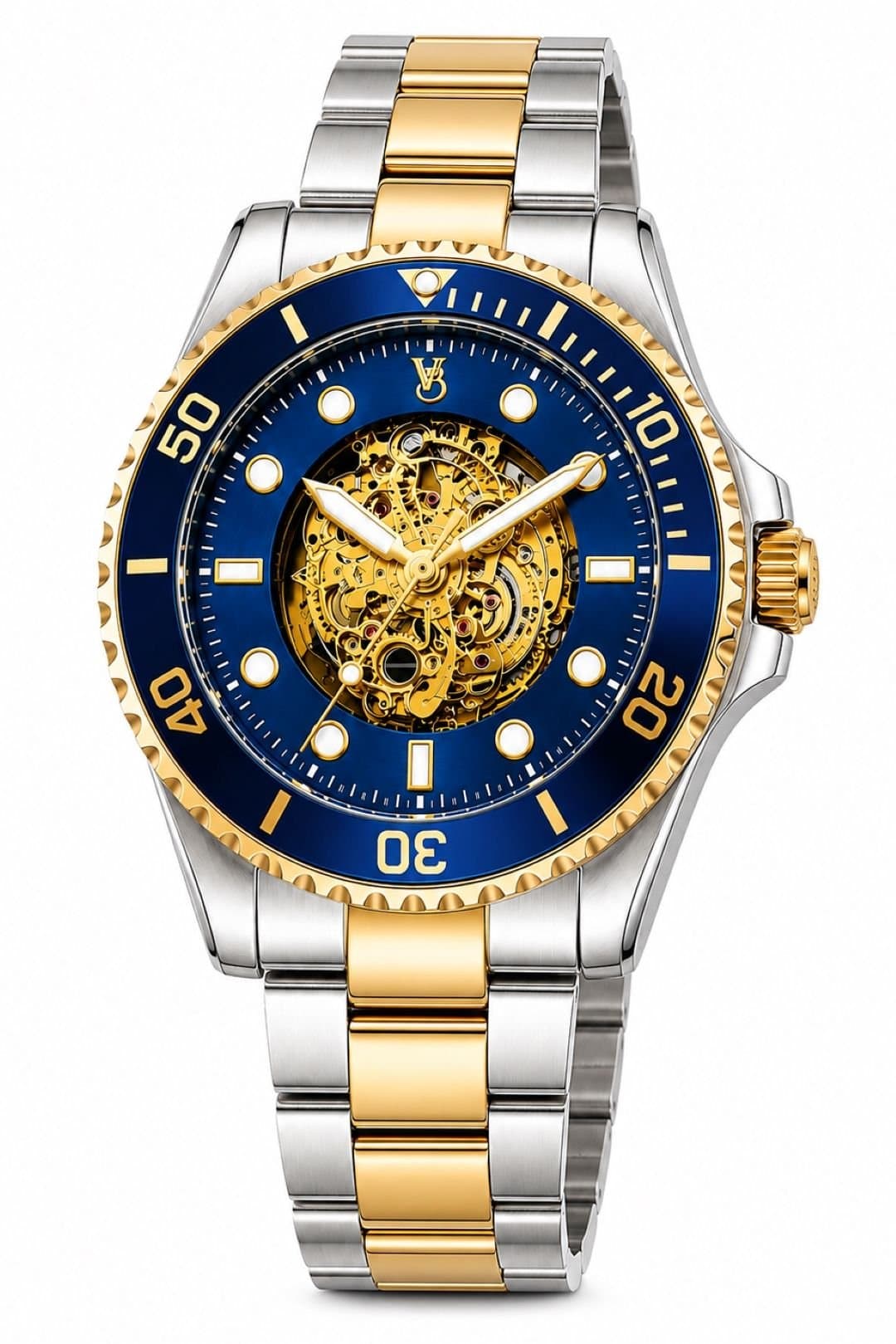 VON BREYER VON BREYER Men's Mens Watch Navigator Skeleton Blue Dial