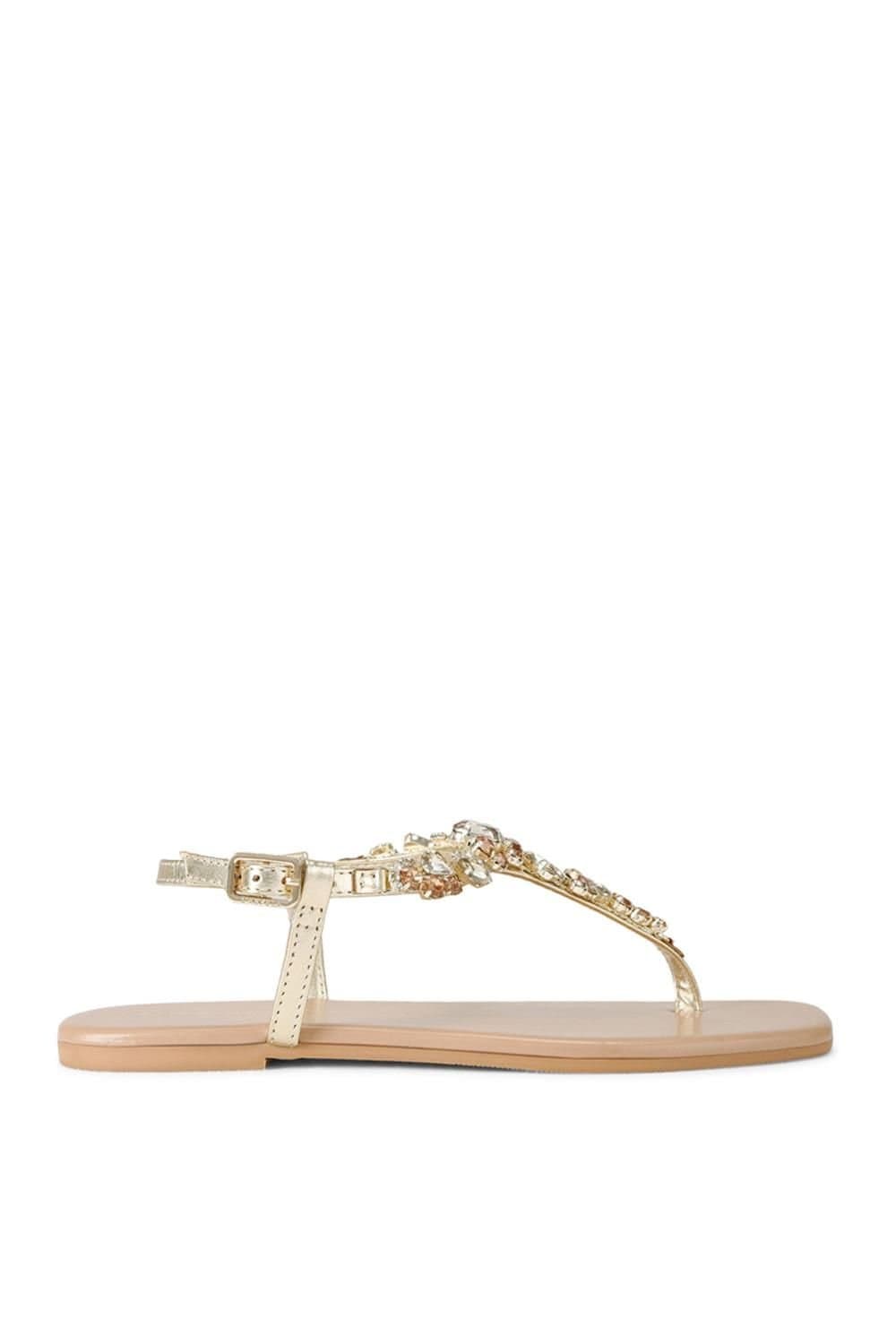 Carvela Carvela Women's 'Alta Sandal' Leather Sandals in Gold