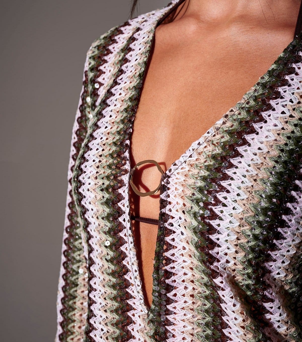 South Beach Women's Multi Colour Crochet Sequin Mini Kaftan Dress South Beach New Look - 4