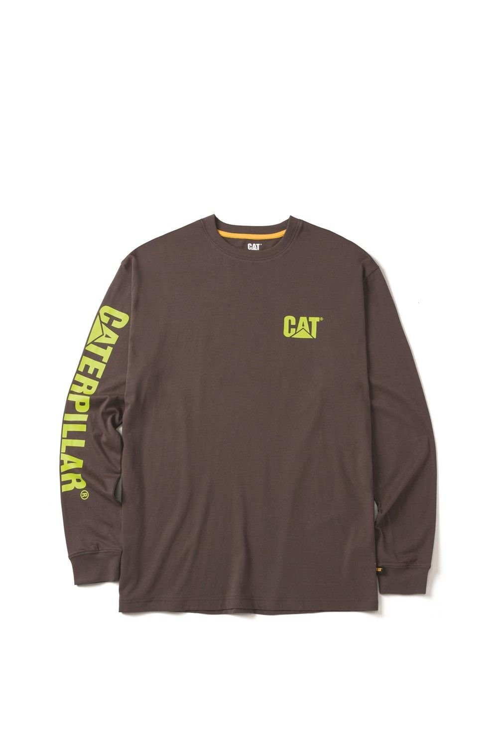 Caterpillar Caterpillar Men's Trademark Banner Long Sleeve T-Shirt in Dark Grey - 1