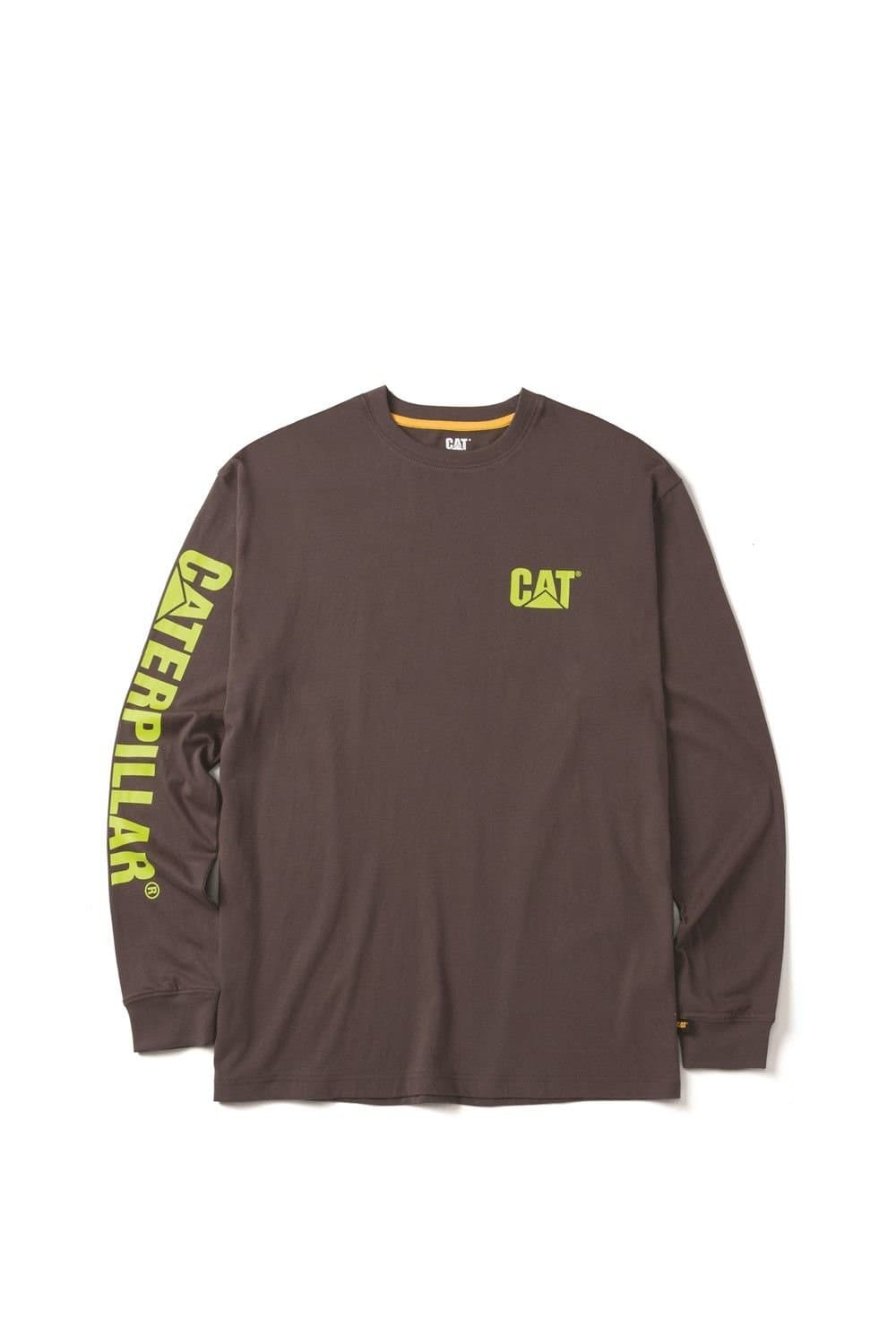 Caterpillar Caterpillar Men's Trademark Banner Long Sleeve T-Shirt in Dark Grey