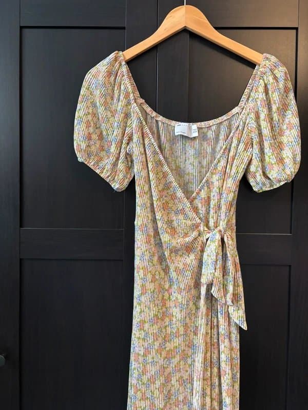 ASOS Floral Waist Tie Dress