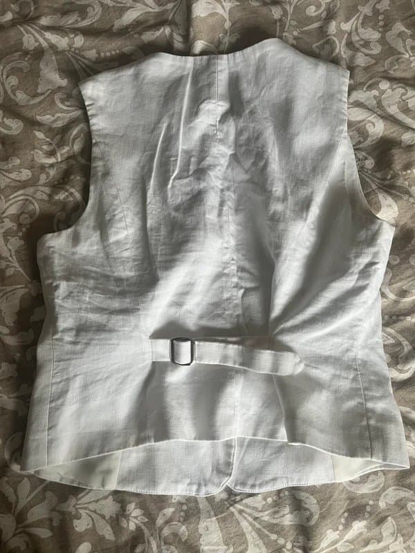 New Look White scoop neck waistcoat