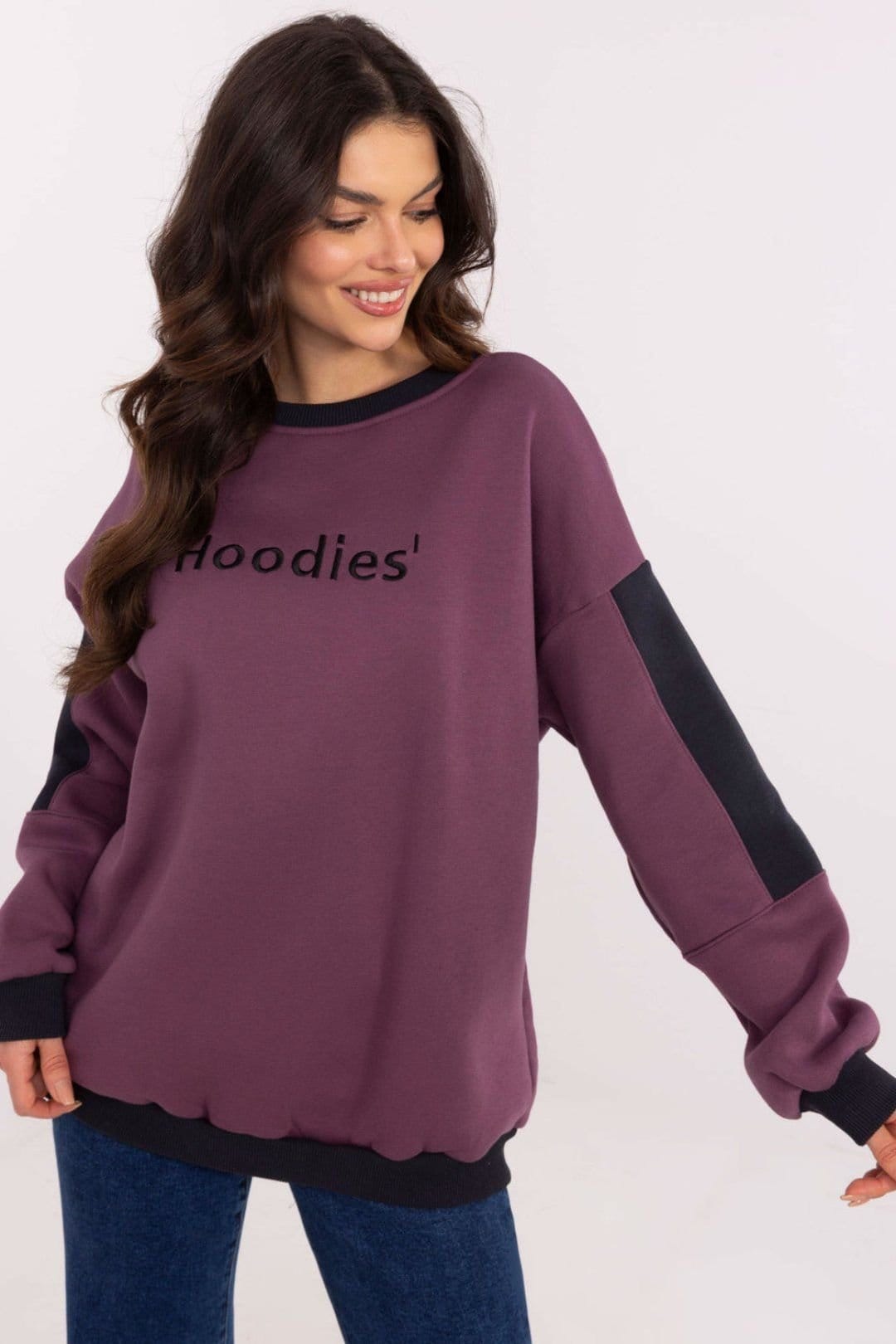 Love Lace Violet Cotton Blend Sweatshirt