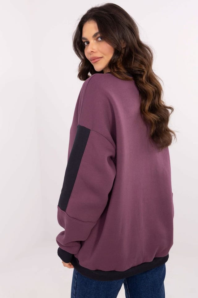 Love Lace Love Lace Women's Classic Casual Cotton Blend Sweatshirt Logo in Violet - 3