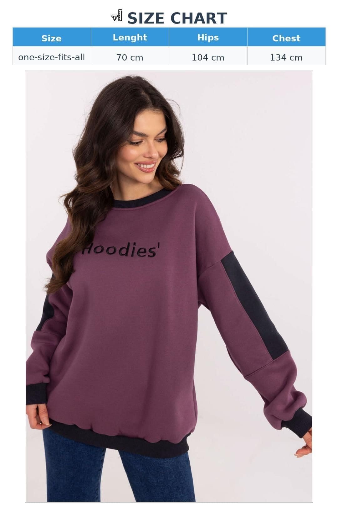 Love Lace Love Lace Women's Classic Casual Cotton Blend Sweatshirt Logo in Violet - 4