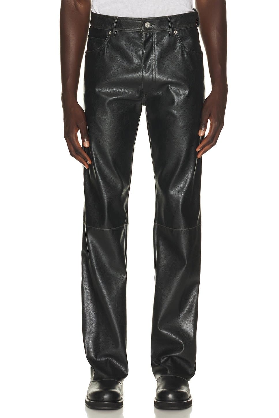 revolve Revolve Black Leather 5-Pocket Pants