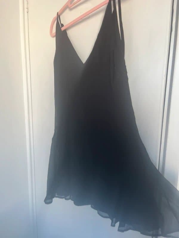 Topshop Topshop Black Chiffon mini dress