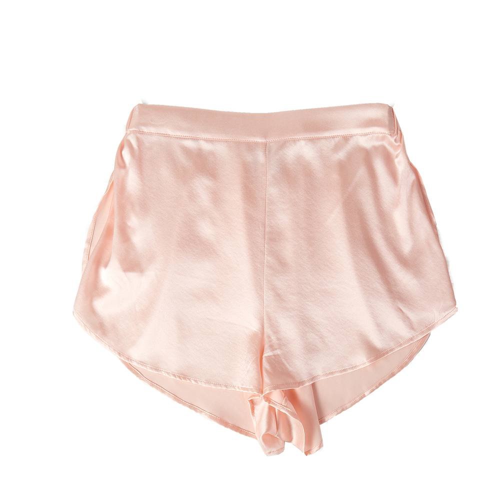 Soft Strokes Silk Soft Strokes Silk Women's Silk Petal Mid Waist Shorts - Powder Pink - 3