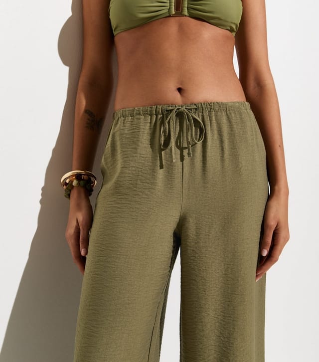 New Look Women's Khaki Wide Leg Trousers New Look - 2