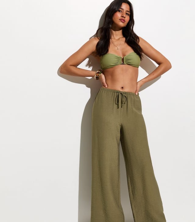 New Look Women's Khaki Wide Leg Trousers New Look - 3