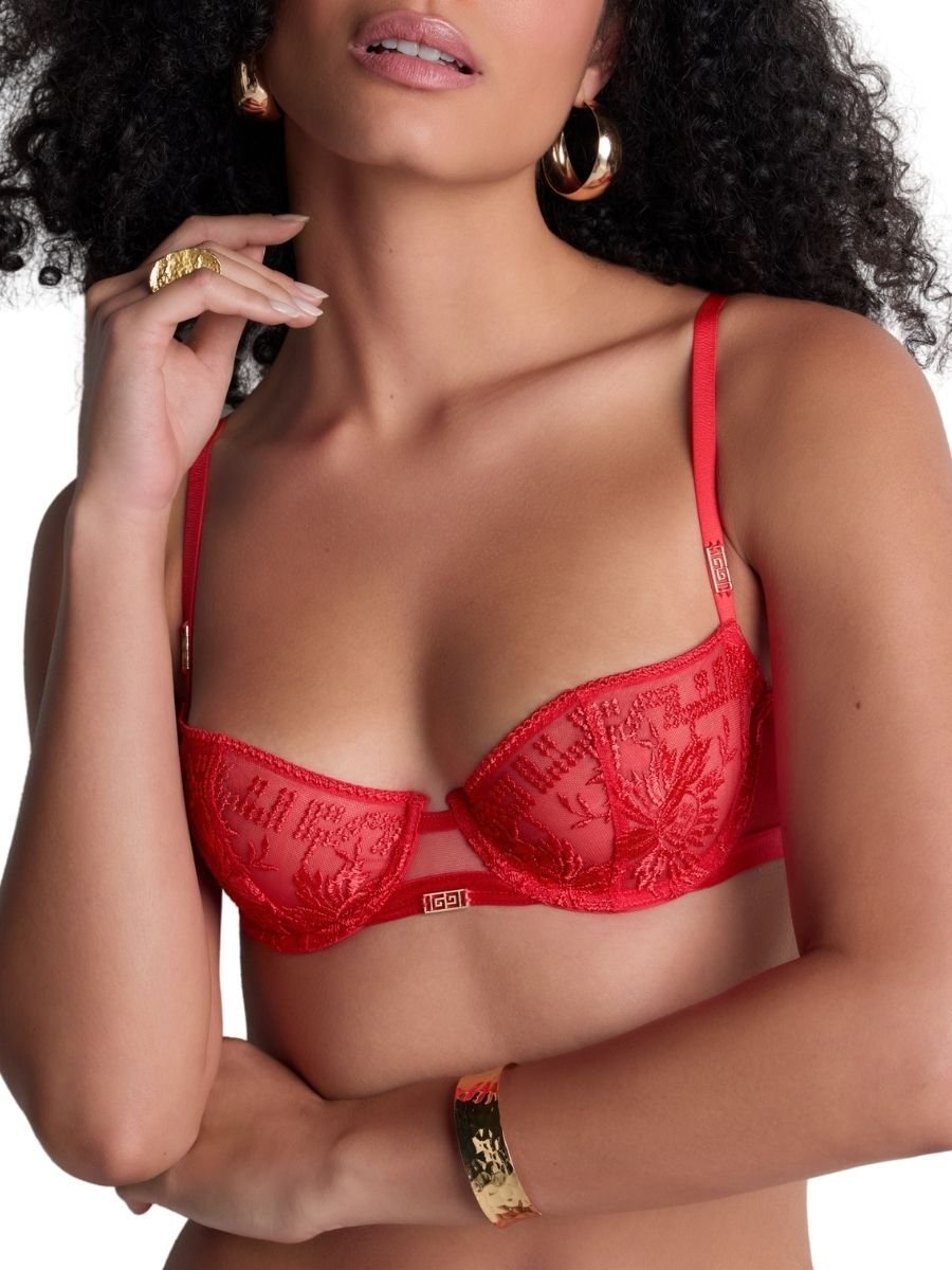 Aubade Aubade Women's Rules of Attraction Half Cup Bra in Red - 3