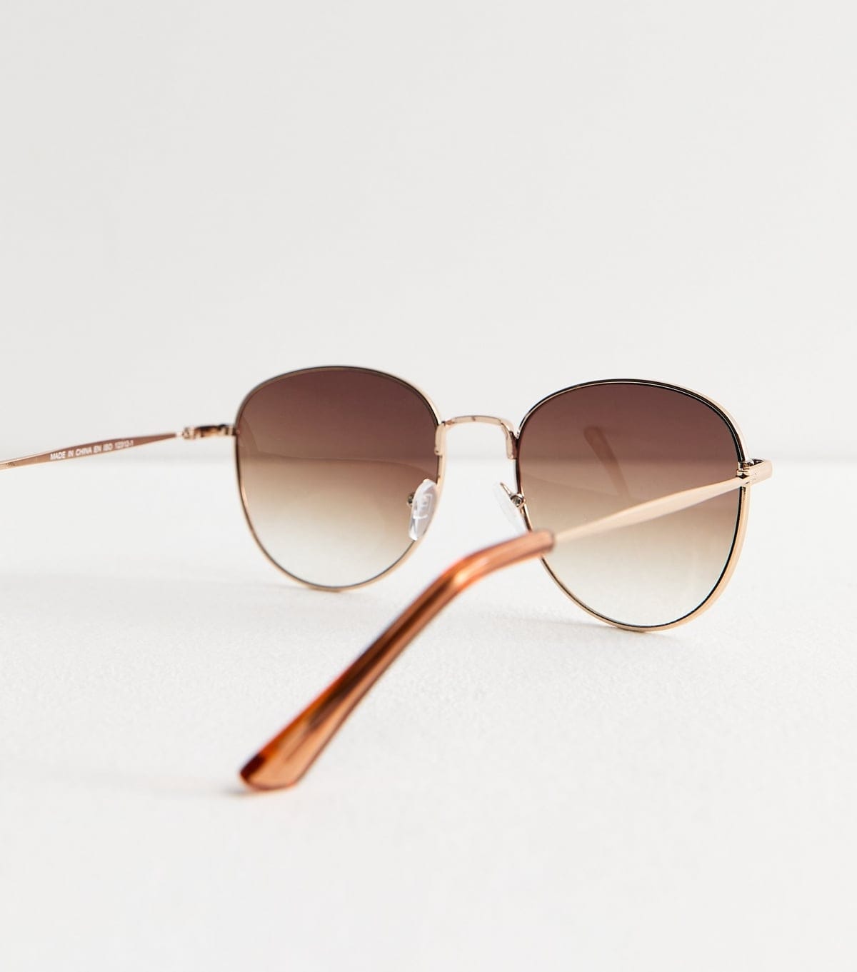 New Look Gold Tone Round Frame Sunglasses New Look - 4