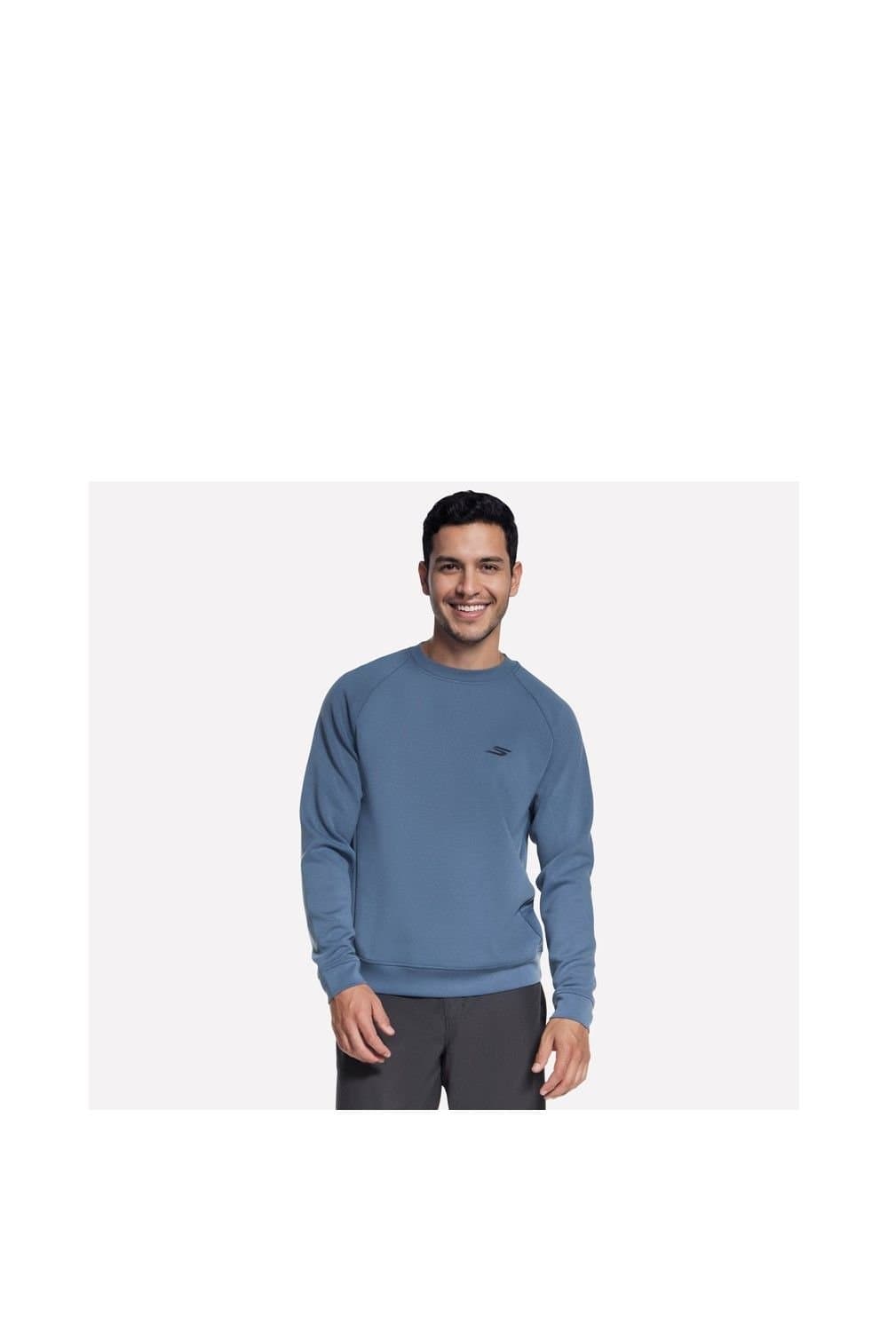 Skechers Skechers Men's Cozy Luxe Elevate Sweatshirt in Blue