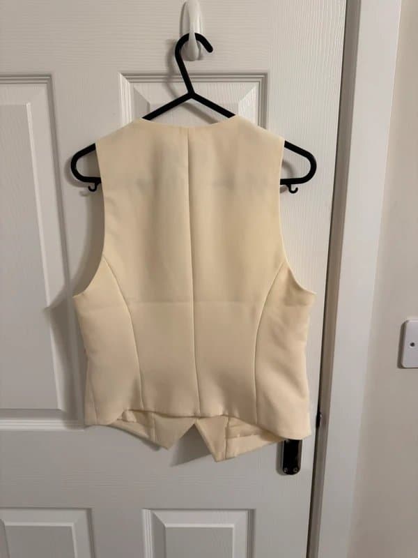 ASOS Cream ASOS Cropped Waistcoat