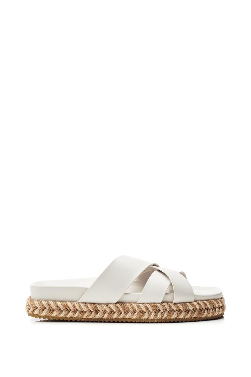 Moda In Pelle Moda In Pelle Off-White Rope Flatform Sandals