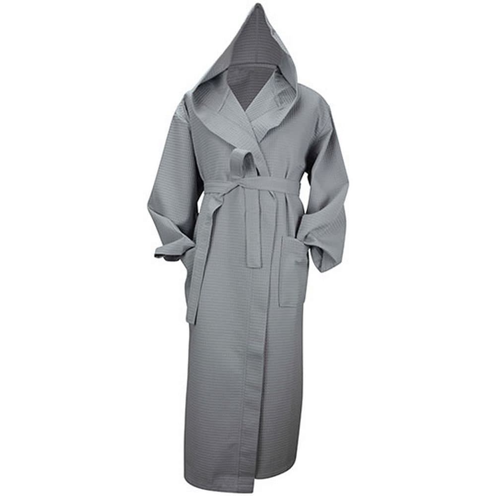 ARTG ARTG Women's Robezz Waffle Hooded Dressing Gown in Light Grey